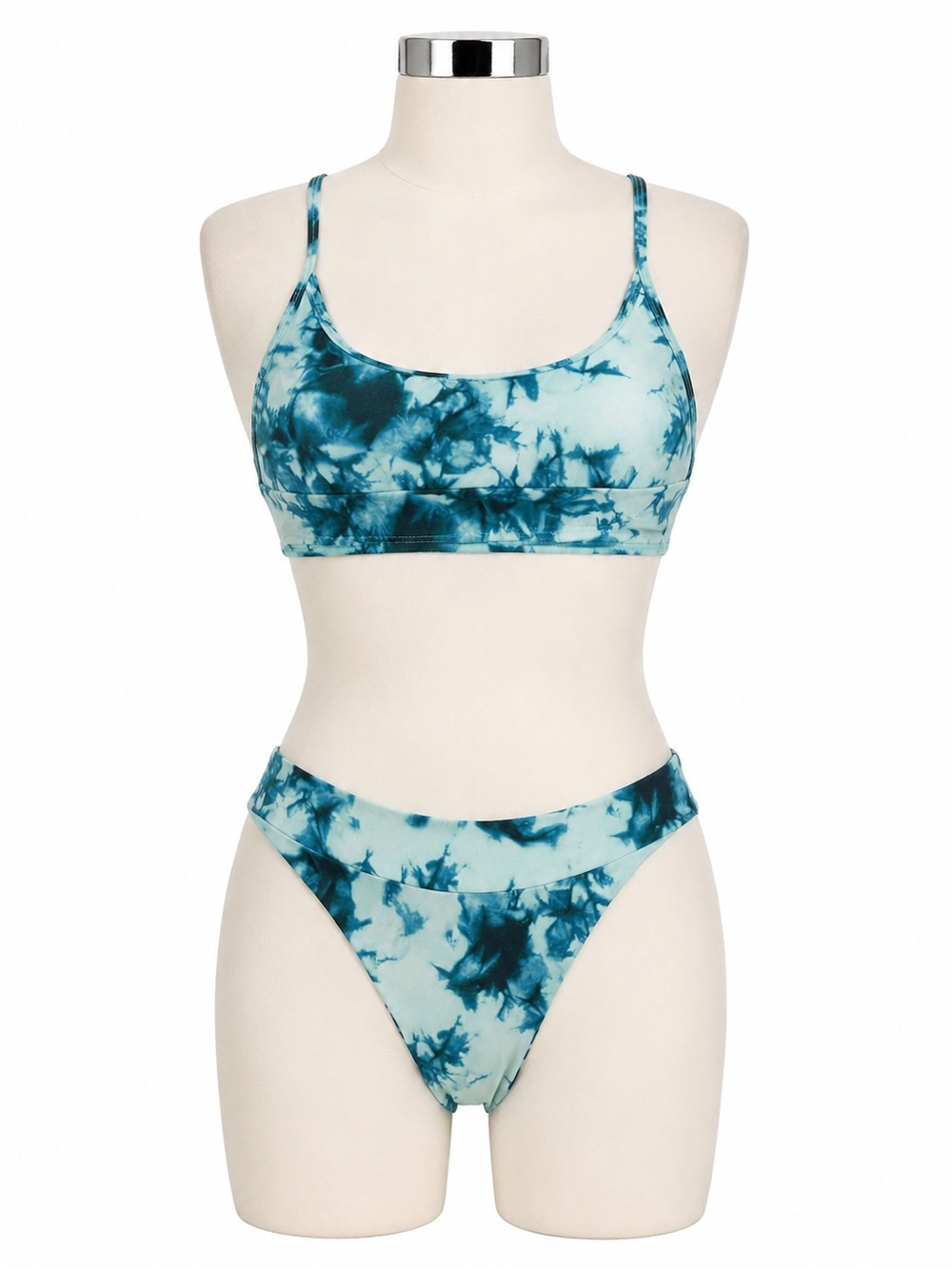 NWOT Tie-Dye Scoop Neck Bikini Set - Aqua